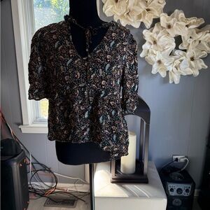 Zara Multicolor Paisley Blouse